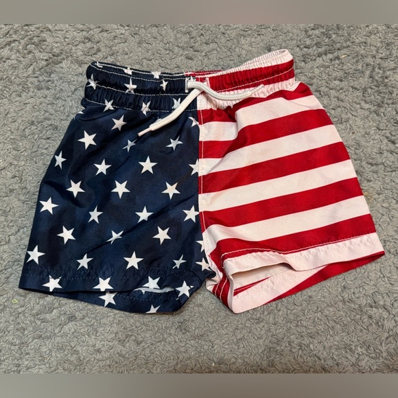 Old Navy Other - 🌼4/$25🌼 Baby 12-18 month Old Navy Red and White Patriotic Swim Trunks
